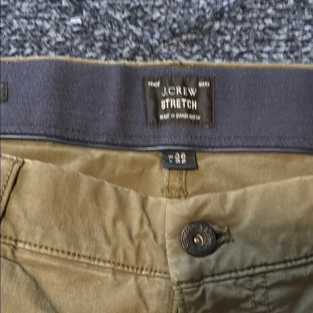 J. Crew Green Straight Jeans with Quality Stitching